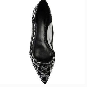 Journee Collection Womens Batavia Black Dress Pointy-Toe Flats Shoes NWOB